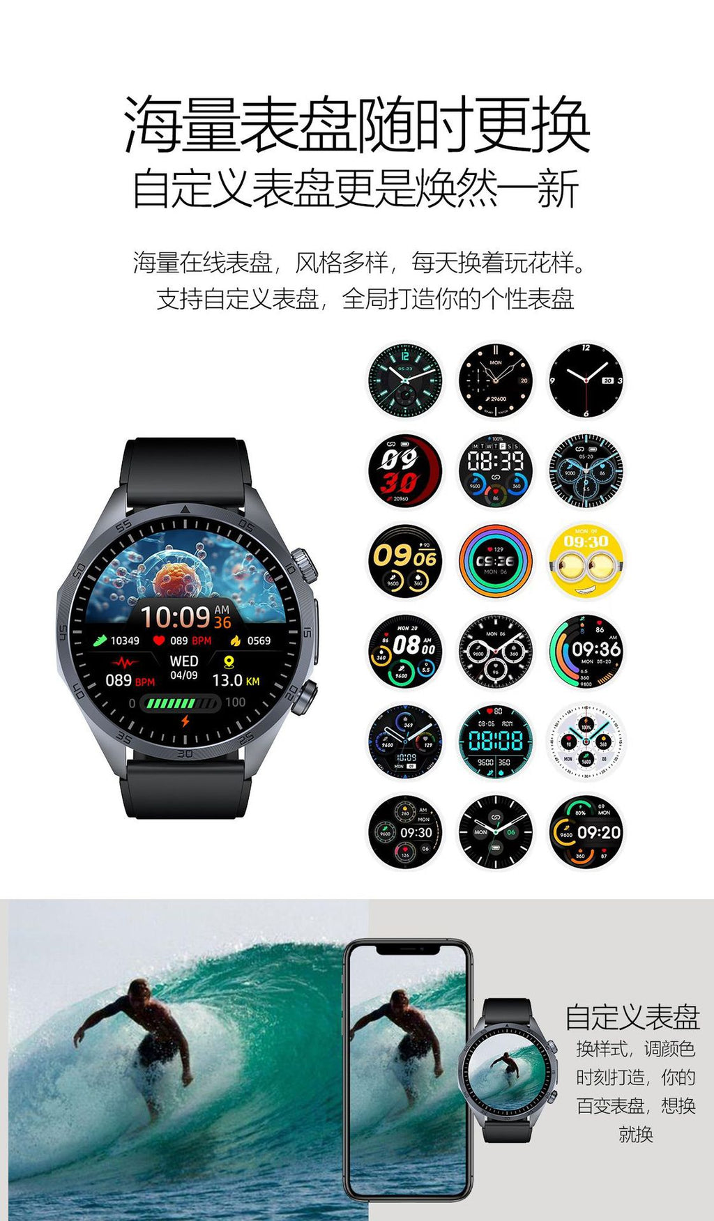 tk29Smart Watch Pulse Massage ECG Body Fat Blood Sugar Blood Lipid Health Monitoring Smart Watch Wholesale In Stock