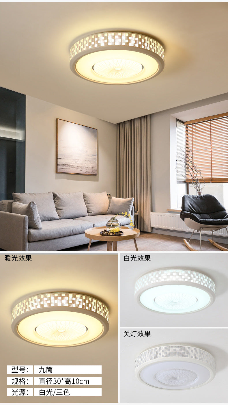 led Ceiling Lamp Nordic Simple Living Room Lamp Round Bedroom Children's Lamp Balcony Corridor Engineering Ceiling Light Fixture