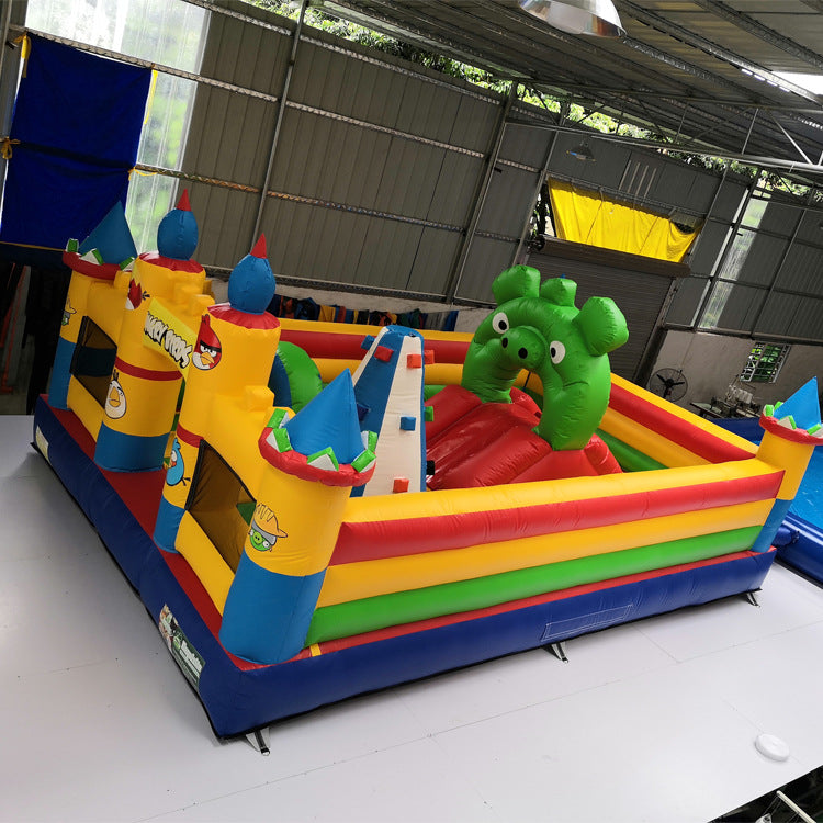 Indoor and Outdoor Small Inflatable Trampoline Jumping Bed Children's Play Castle Sports Slide Naughty Castle Toy Manufacturer