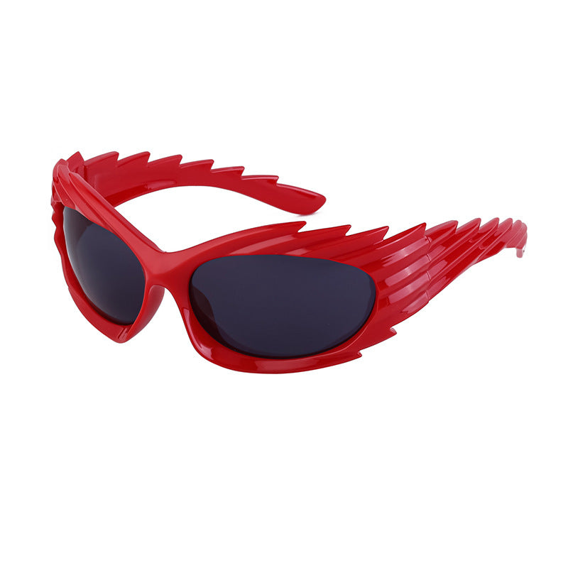 Europe and America Y2K Millennium Windproof Sunglasses for Women Trendy Personality Irregular Shape Sun Protection Sunglasses for Men Cycling Sports Glasses