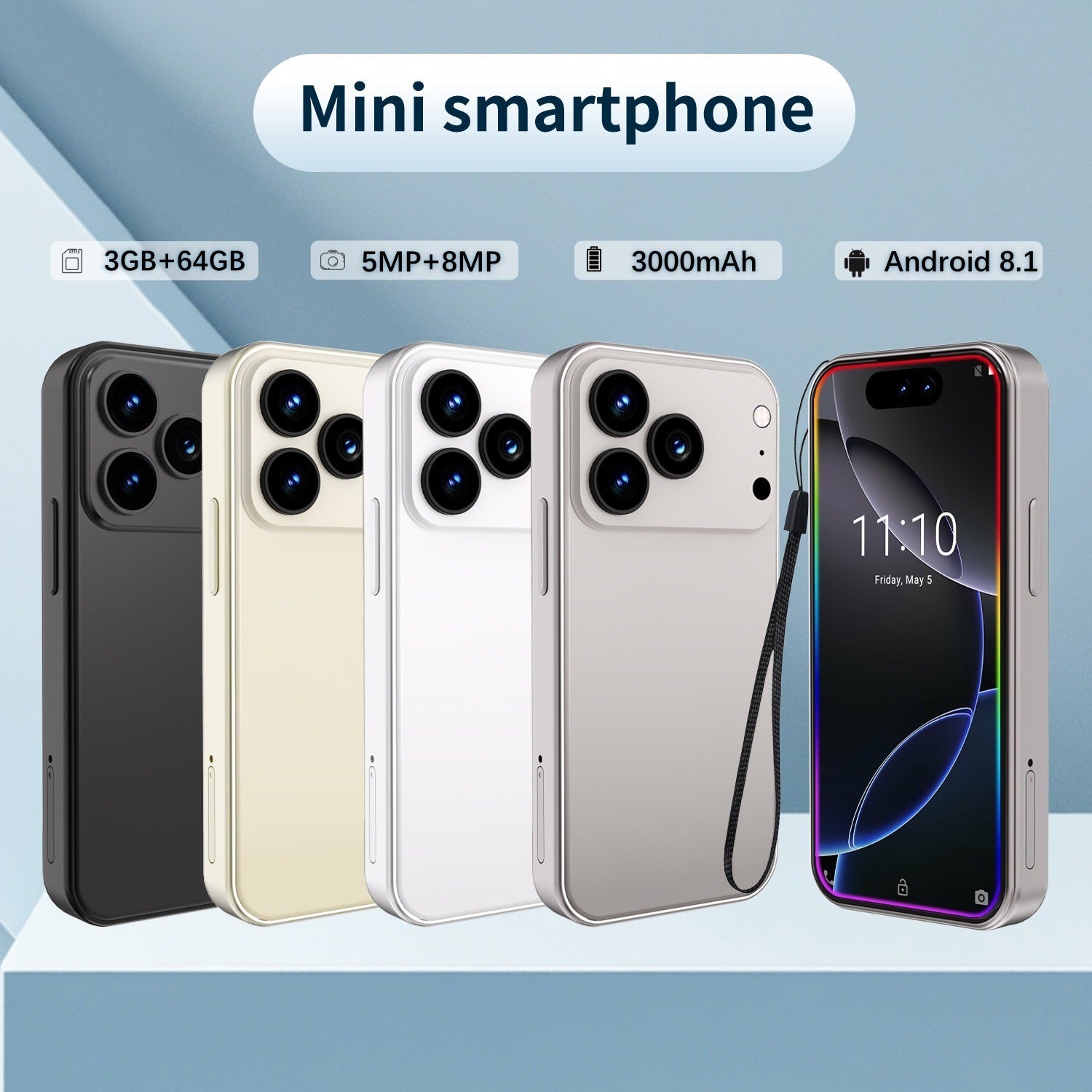 Export Mini 17promax New Mini Phone Android Smart Google Store4.0Inch3G