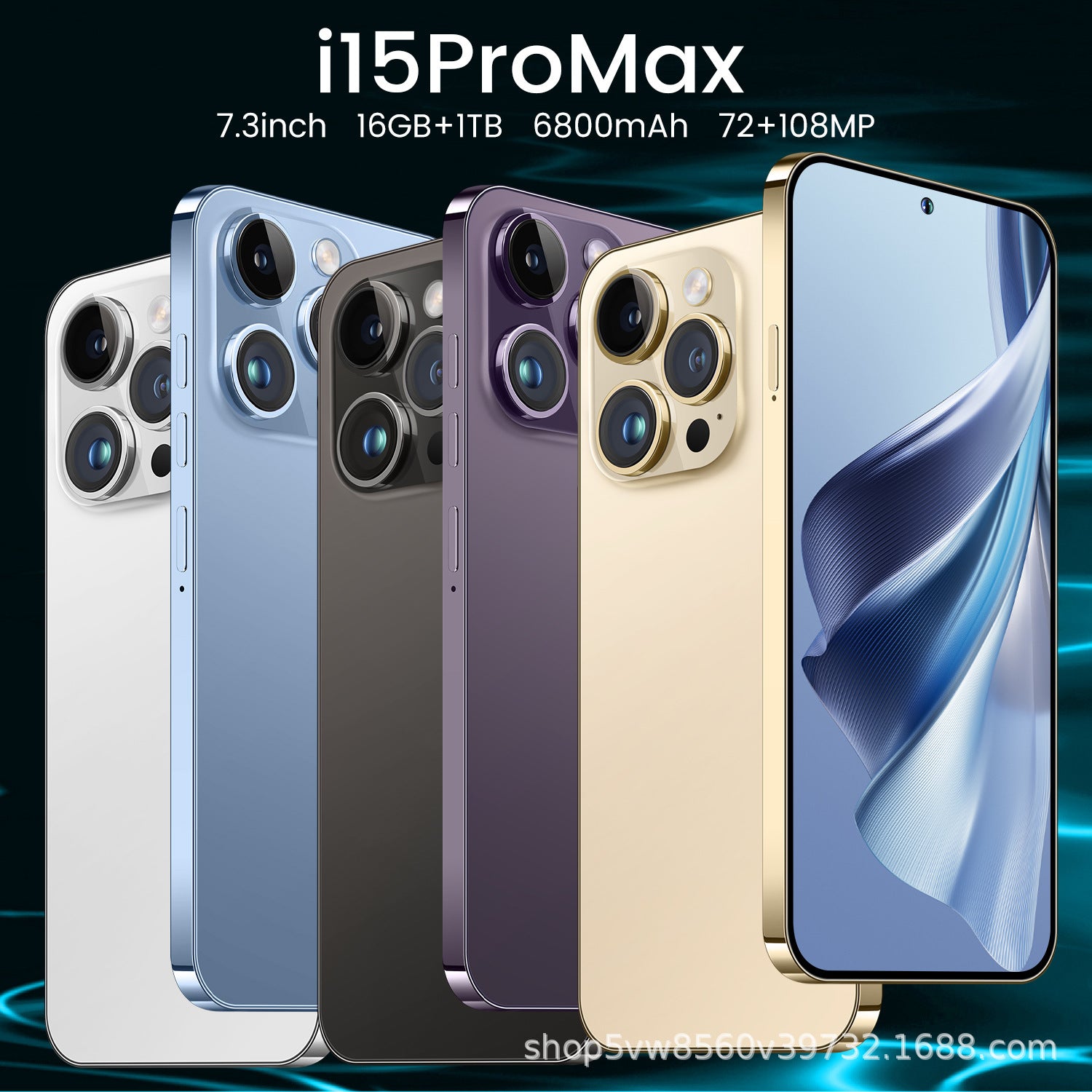Hot-Selling Mobile Phone i15 ProMAX Large Screen16+1T Source Intelligent In-stock Manufacturer