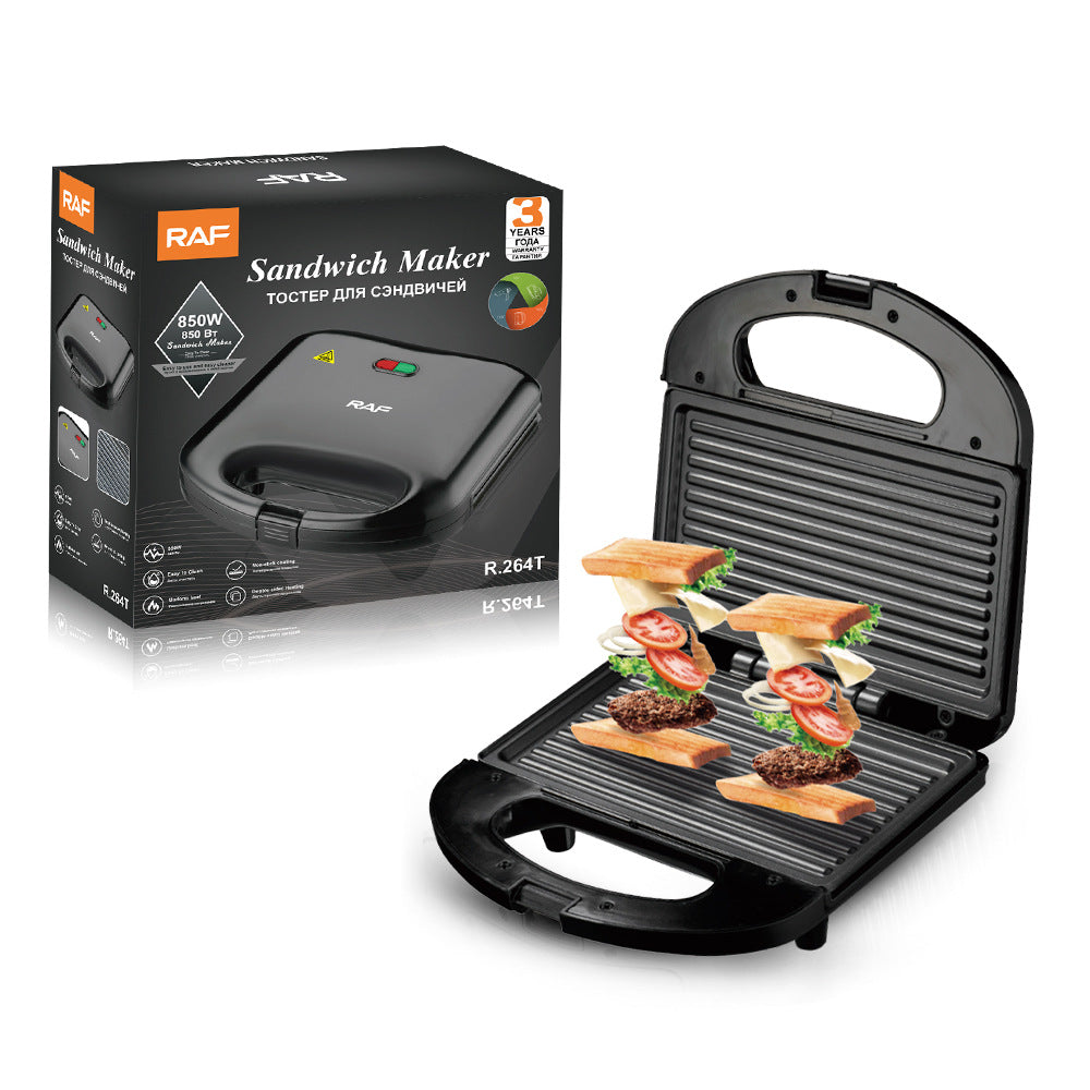 RAF European-style Household Double-sided Heating Sandwich Maker Multifunctional Toast Bread Waffle Breakfast Machine