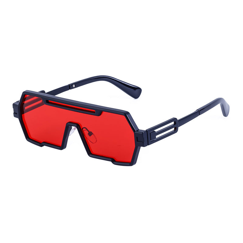 Vintage Sunglasses for Men, Steampunk Style, Irregular Sunglasses, High-End Driving Glasses, Sun Protection Integrated Glasses for Women