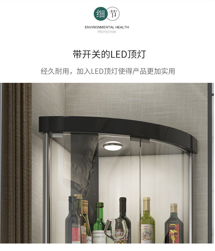 Corner Cabinet Wall Corner Cabinet Triangular Corner Cabinet Modern Simple Glass Wine Cabinet Triangular Cabinet Living Room Cabinet Display Cabinet