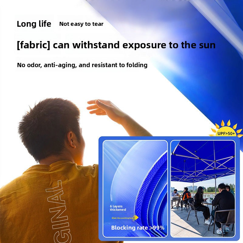 Outdoor Stall Tent Four-Leg Sun Umbrella Four-Corner Large Umbrella Extra Thick Hexagonal Frame Durable Market Sunshade