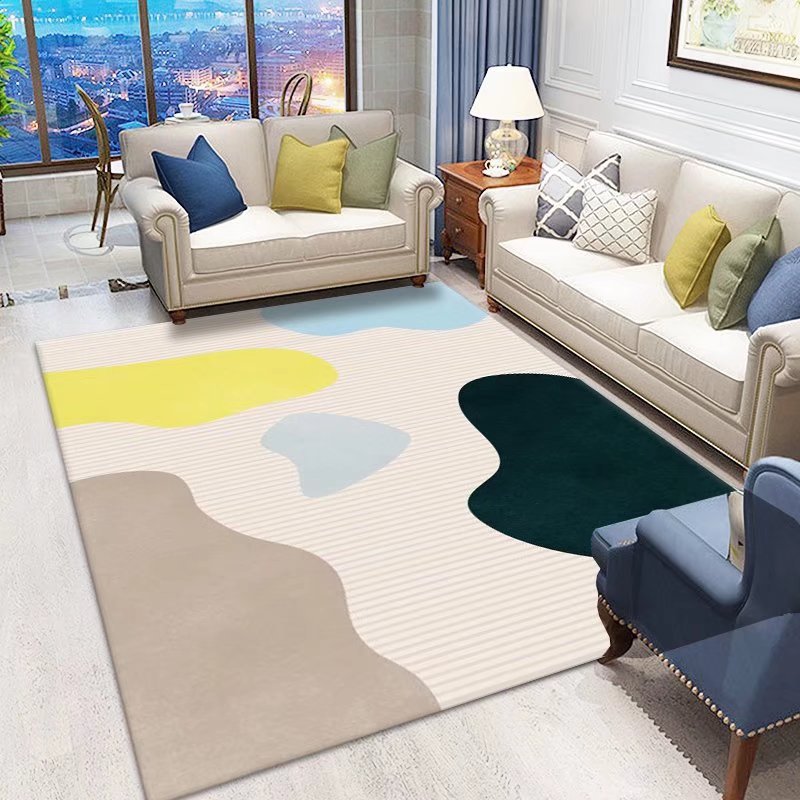 Simple Modern Minimalist Style Carpet Living Room Coffee Table Rug Bedroom Full Bedside Mat Rectangular Home Rug