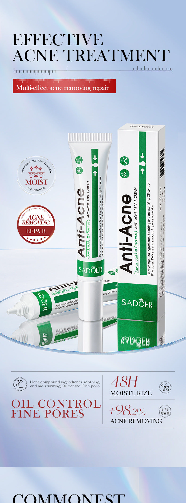 Cross-border Acne Treatment Cream20g Hydrating Moisturizing Anti-Acne Face Cream Wholesale from Foreign Trade Manufacturer