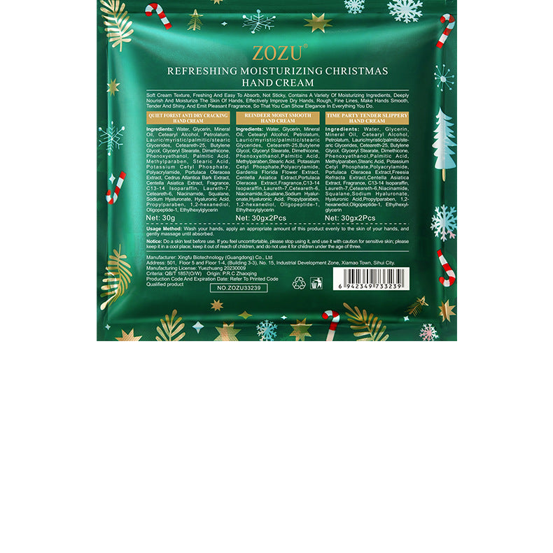 Full English Christmas Hand Cream Set ZOZU Refreshing Moisturizing Hand Cream Gift for  Wholesale