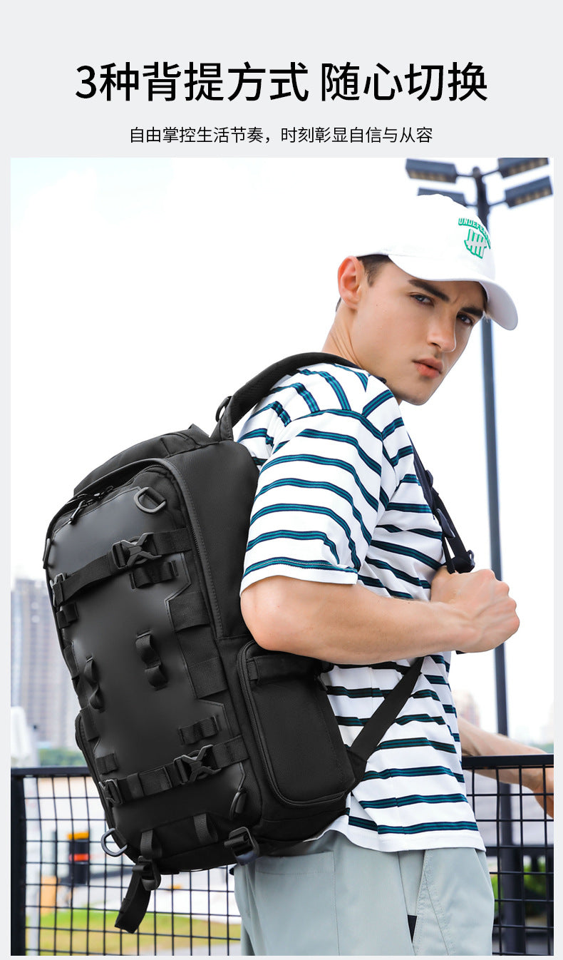 OZUKO Sports Backpack Men's Backpack Waterproof Multifunctional College Student Bag Commuting Cycling Outdoor Bag