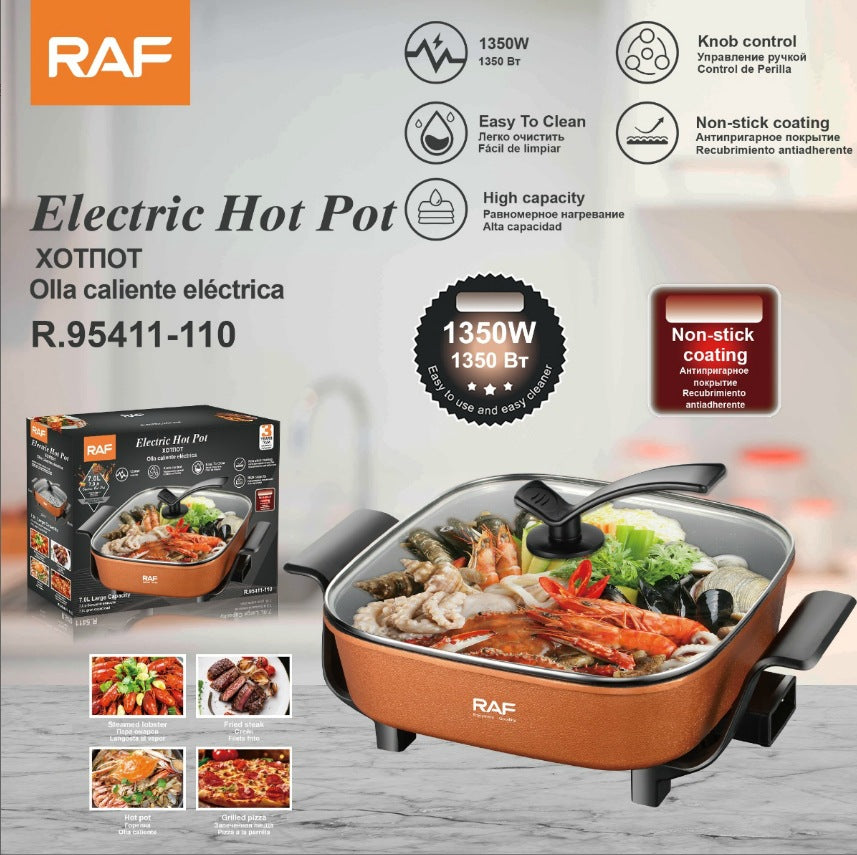 RAF European and American Standard Multifunctional Electric Cooker Household Electric Frying Pan Non-stick Pan Electric Cooker Steamer7LR5411