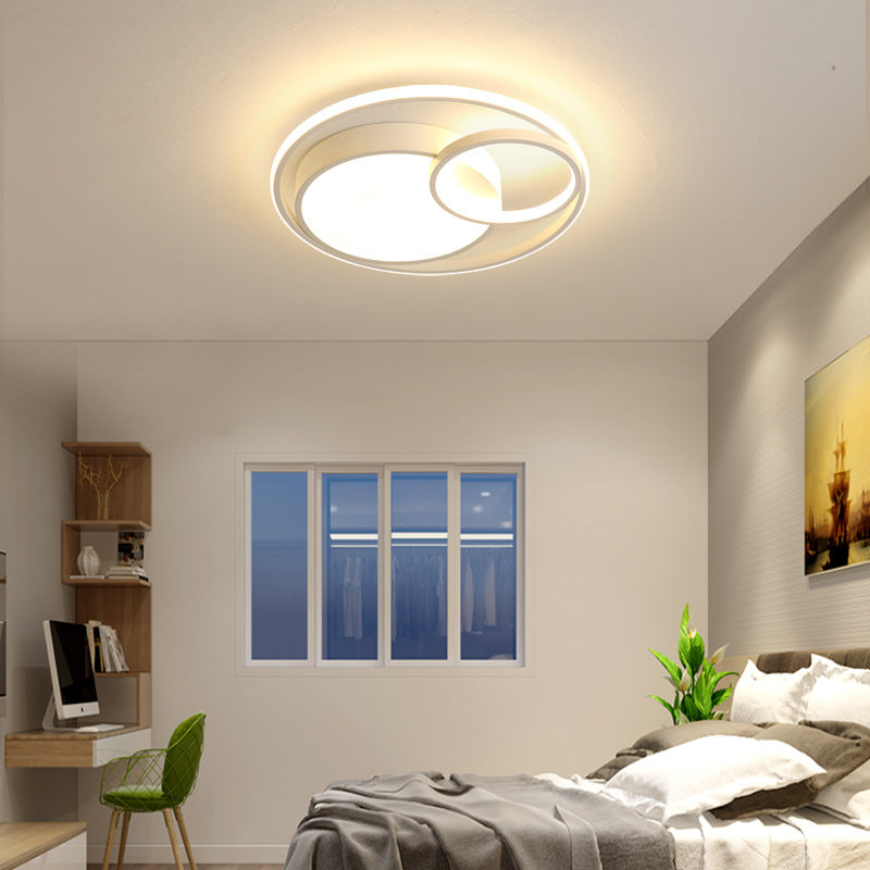 Nordic Bedroom Light Modern Minimalist led Ceiling Lamp Round Creative Room Lamp Iron Art Living Room Lamp Zhongshan Lighting