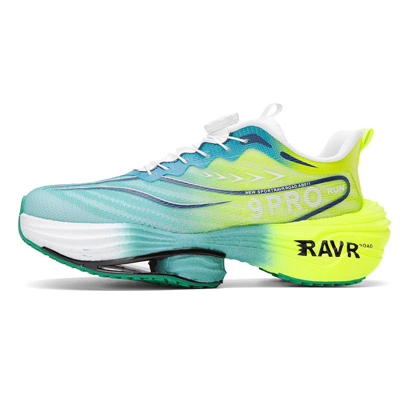 2025Autumn Winter New Double Mesh Comfortable Knob Buckle Sports Shoes Parent-Child Super Soft Sole Carbon Plate Wear-Resistant Running