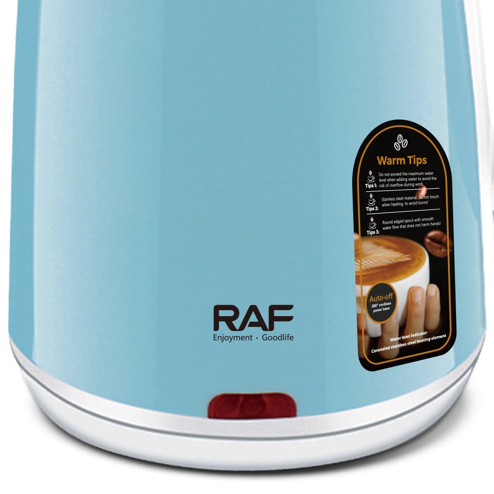 RAF European and American Standard Household Electric Kettle Large Capacity Fast Boiling Kettle Automatic Power-off Anti-dry Boiling Kettle2.3L7923