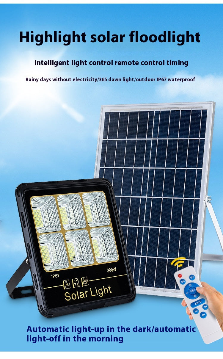 Super Bright LED Solar Flood Light Waterproof IP65 Street Light for Garden for Courtyard Stadium Outdoor Use Factory Direct