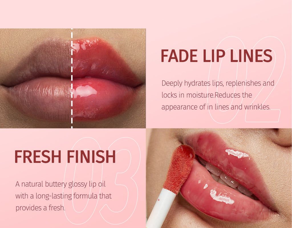 Anglicolor Temperature Changing Lip Oil Long-lasting Moisturizing Mirror Lip Gloss Plump Lips Color-changing Lip Glaze