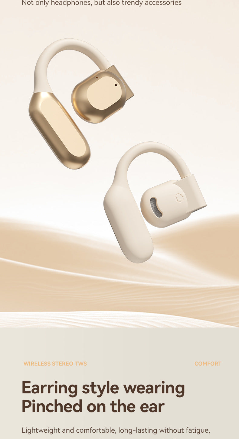M62Popular AI Translation Bluetooth Earphones Bone Conduction Ear Hook Digital Display Long Battery Life Wireless Bluetooth Earphones