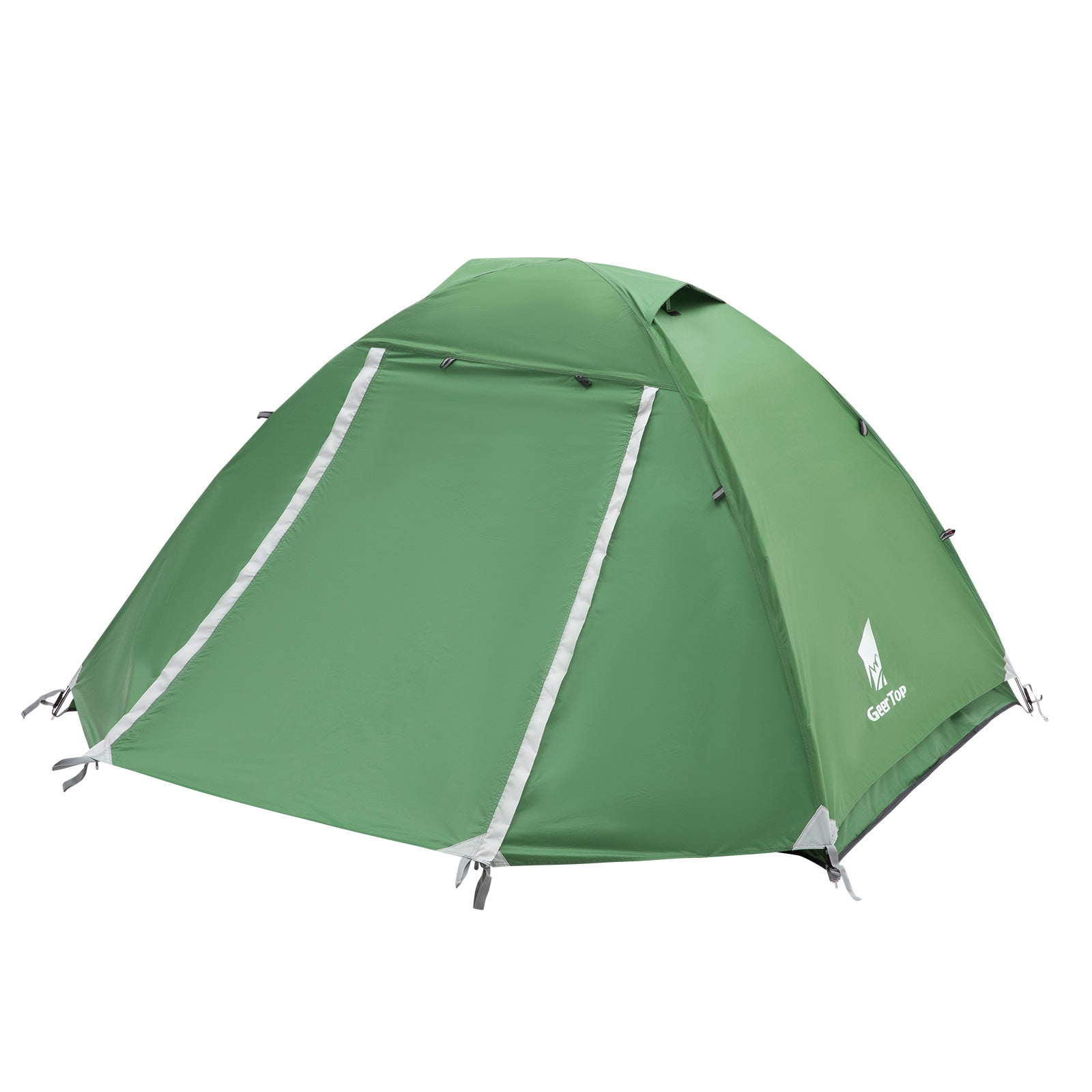 Camping Tent Double Layer Tent Sun Protection Outdoor Tent Rainproof Hiking Tent Canopy Two-in-One