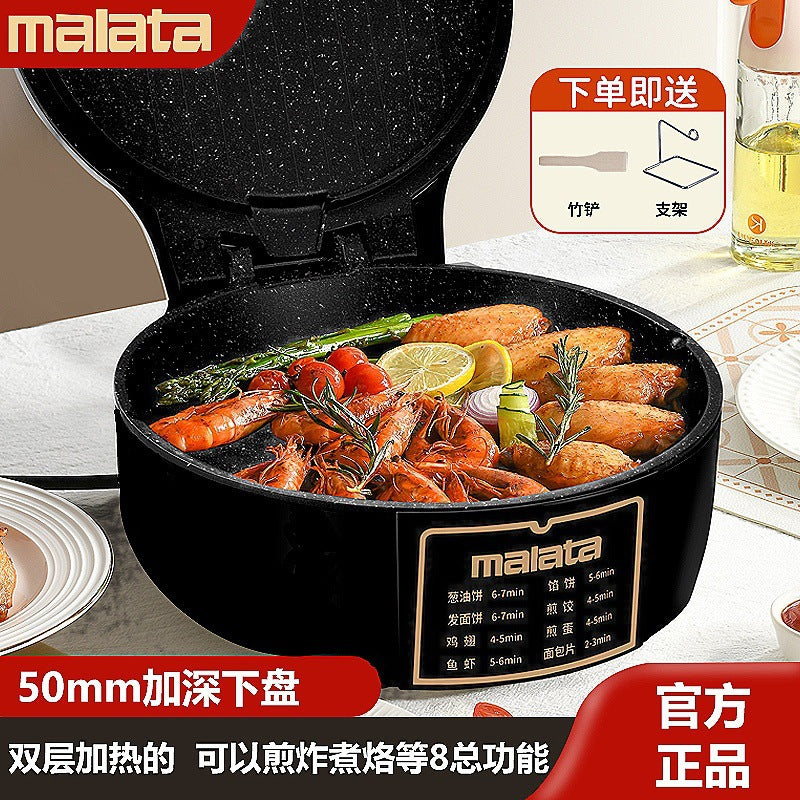 Wanlida New Electric Griddle for Home Use, Double-Sided, Multi-Functional, Deepened and Enlarged, Can Fry and Roast, Grilling Machine, Griddle Pan