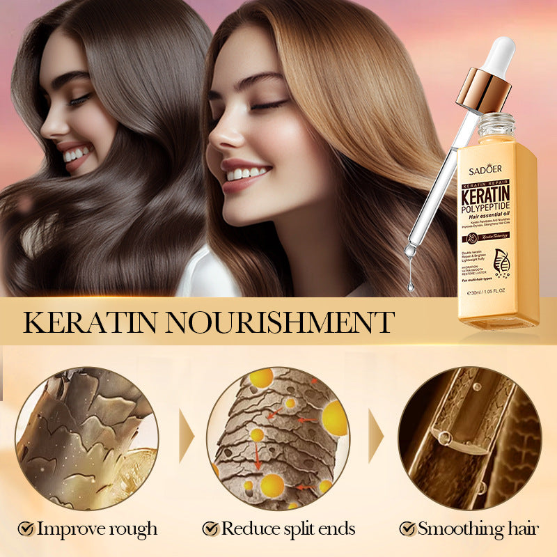 Keratin Peptide Conditioner SADOER Smooth and Shiny Hair Care Oil Cross-Border Wholesale