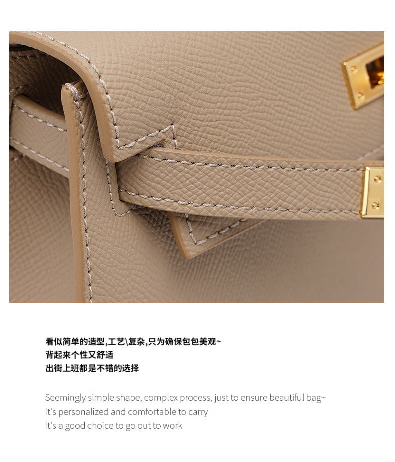 European and American Light Luxury Kelly Bag for Women, Niche Versatile Shoulder Fashion Women's Bag, Trendy Large Capacity Handbag and Crossbody Bag for Women