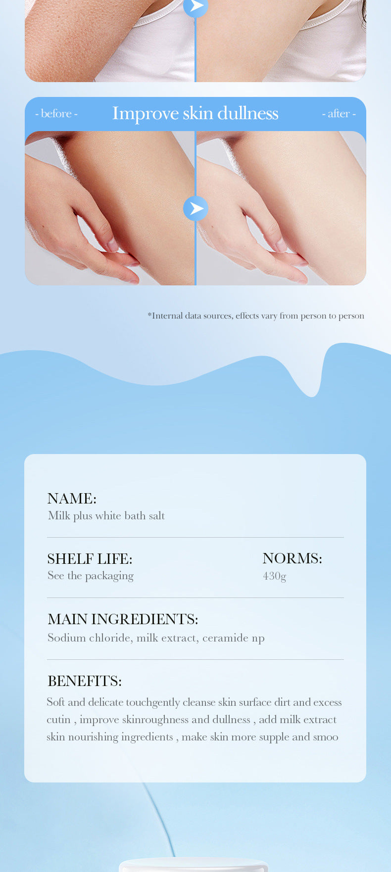 Full English Bath Salts430gSADOER Aloe Vera Milk Cleansing and Rejuvenating Body Scrub  Wholesale