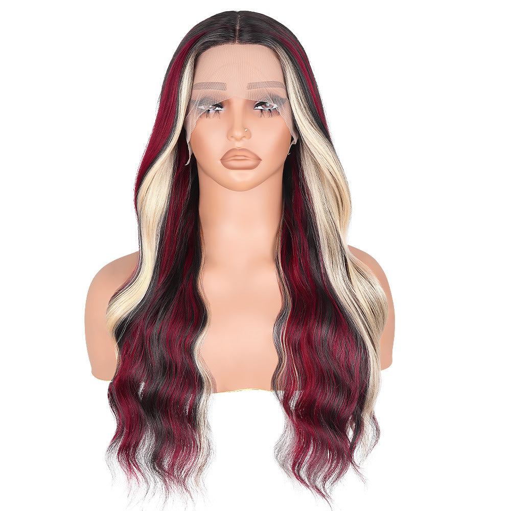 Highlight Wig Red Black 13X4 Synthetic Lace Front Wigs