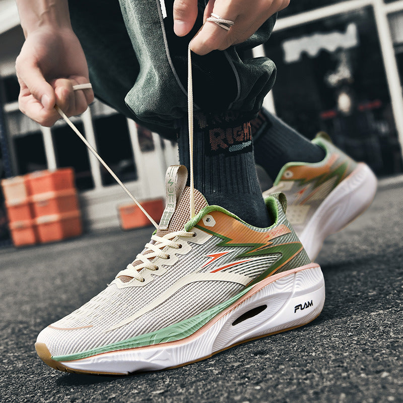 New Jogging Carbon Plate Running Shoes Men Women Couples Breathable Lightweight Marathon Training Outdoor Casual Sports Shoes