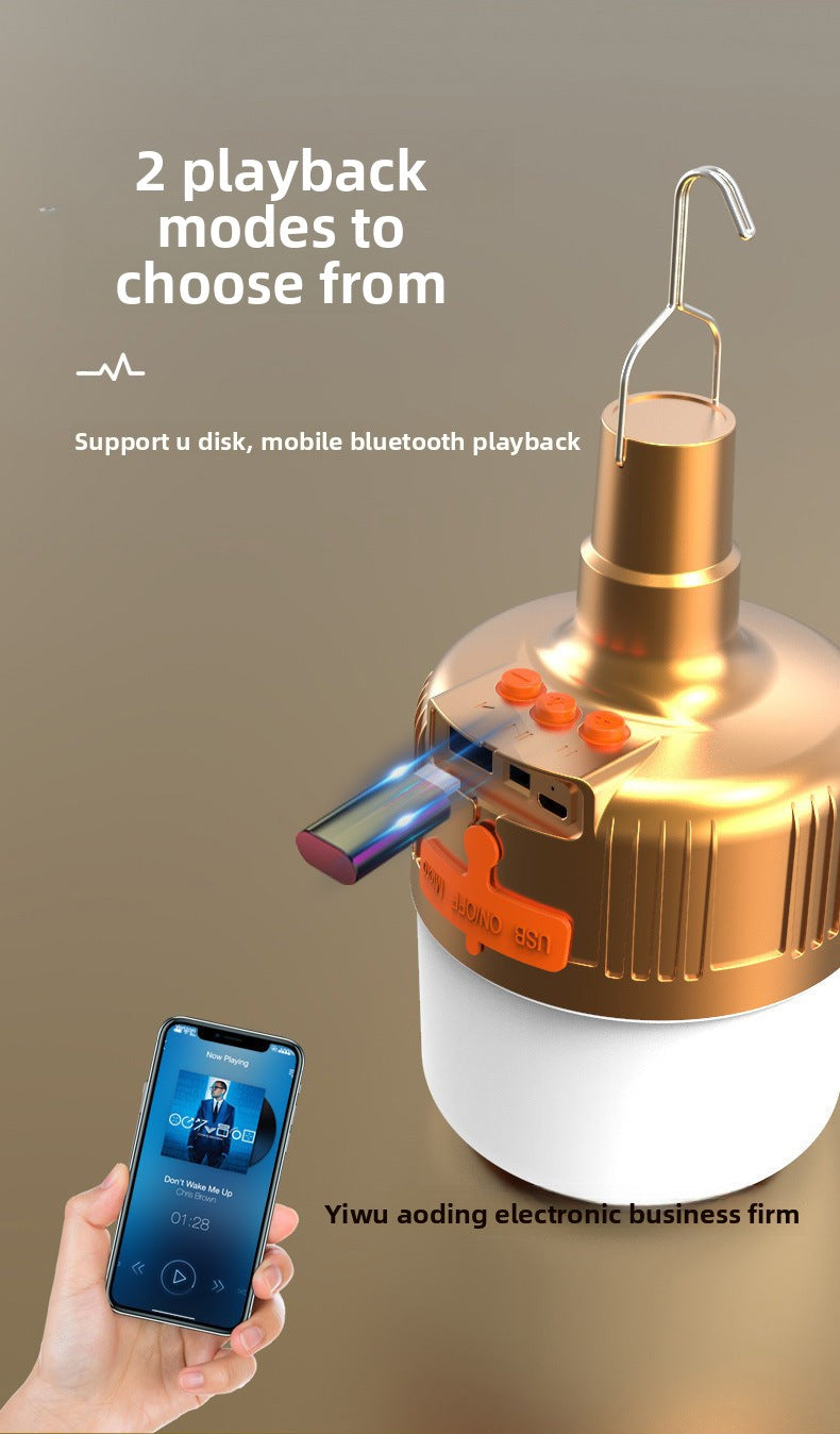 2022New Outdoor Tent Light Bluetooth Speaker Camping Light Camping Light Mobile Phone Emergency Charging Home Lighting