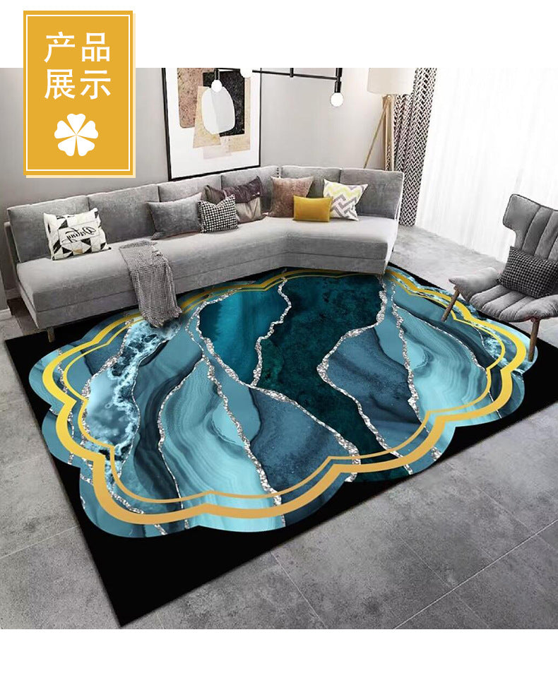 Crystal Velvet Carpet Light Luxury Home Bedroom Non-Slip Wear-Resistant Bedside Blanket Living Room Dirty-Resistant Easy to Care Sofa Coffee Table Blanket