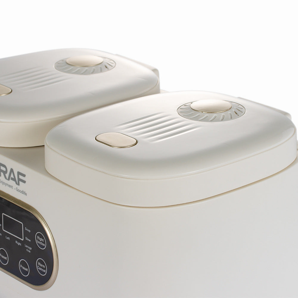 RAF European Standard Rice Cooker Smart2L Fully Automatic Health Care Household Stainless Steel Double Pot Multi-Functional R.5419