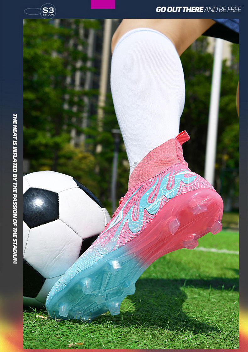 CICERO High quality professional football shoes for men and women FG Long Spike Anti-Slip Wear-Resistant Youth Practical Competition Training Shoes