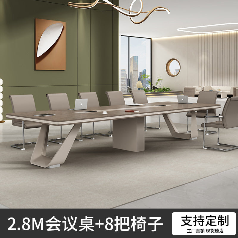 Conference Table Training Office Furniture Long Table Rectangular Table Office Large Simple Modern Meeting Table and Chair Set