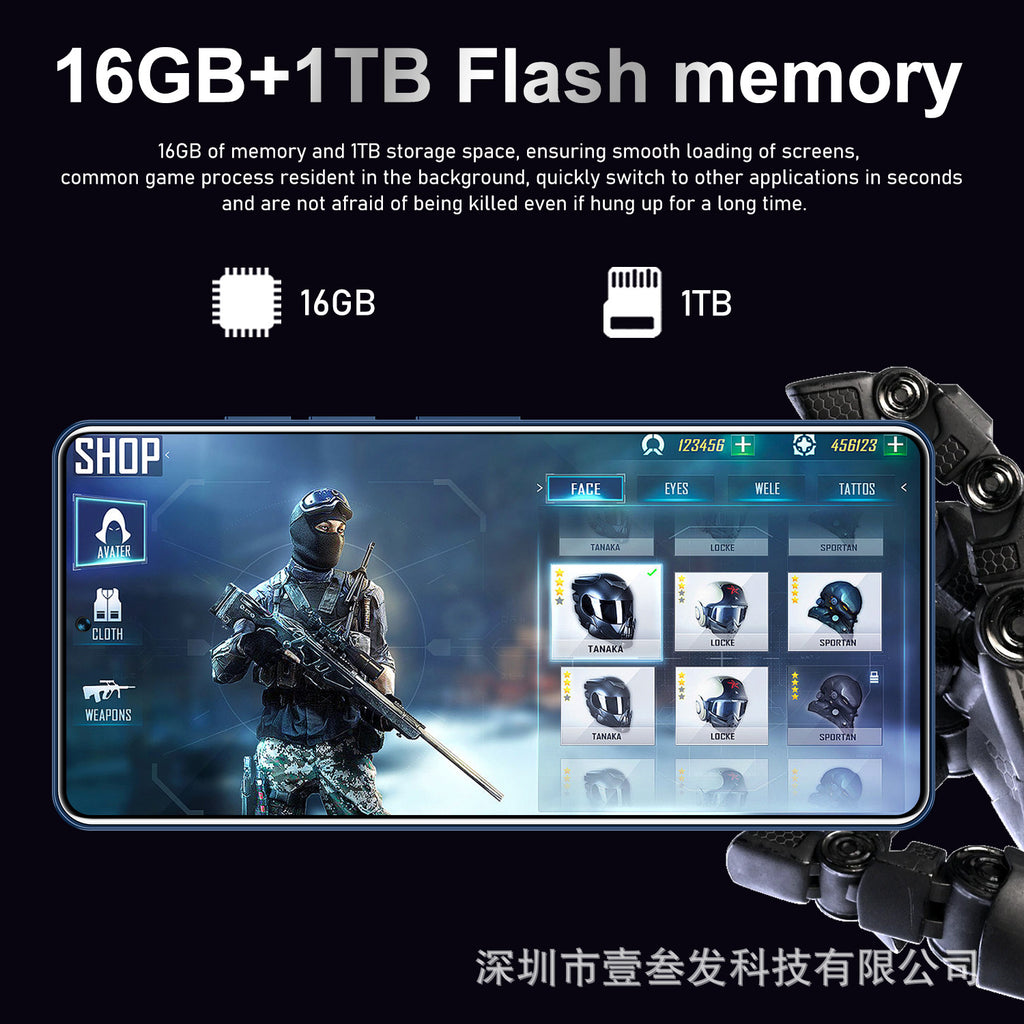 GT10pro Popular2+16G 7.0Inch All-in-One Perforated True4G New Smartphone