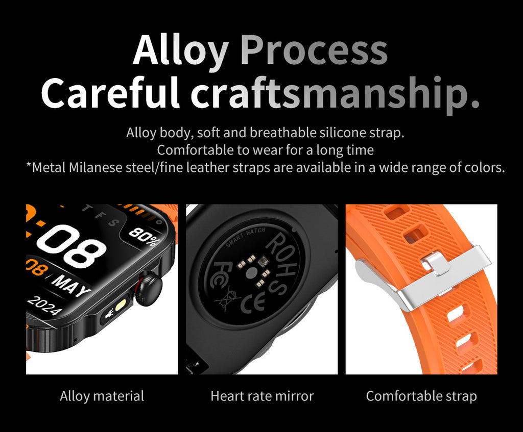 HDT11Ultra Smart Watch Bluetooth Call Music Healthy Sleep Flashlight Smart Bracelet