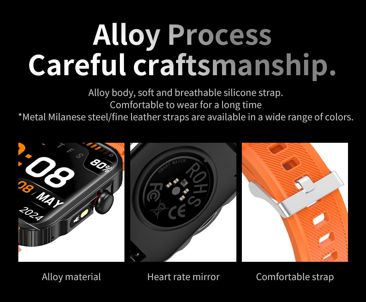 HDT11Ultra Smart Watch Bluetooth Call Music Healthy Sleep Flashlight Smart Bracelet