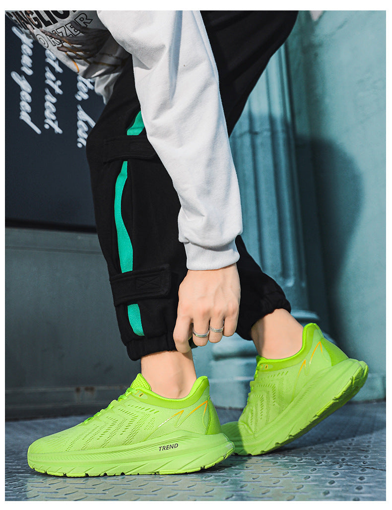 Men's running shoes2025New Breathable Mesh Student Casual Running Youth Shock Absorbing Anti-Slip Sports Shoes