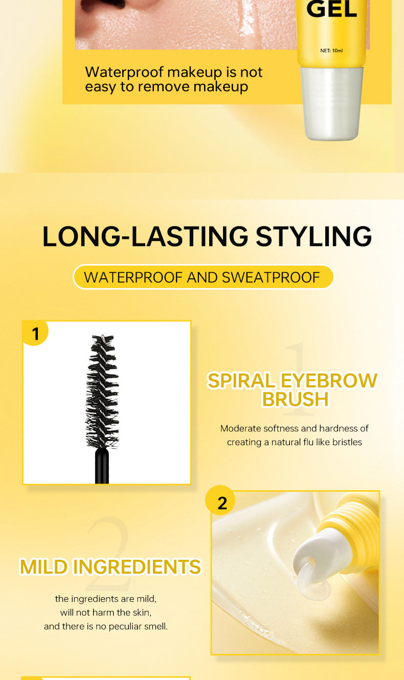 Styling Eyebrow Gel Eyebrow Styling Cream with Brush Strong Styling Eyebrow Cream Gel Eyebrow Wax