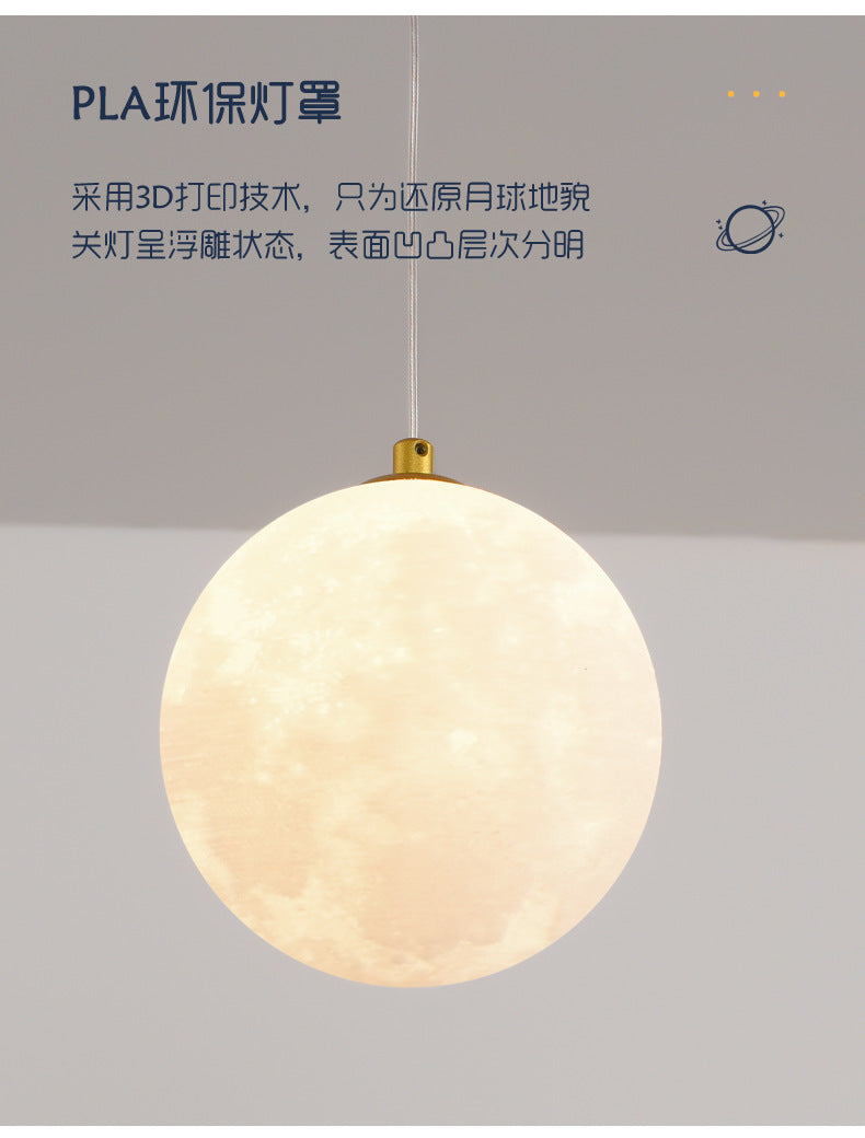 Restaurant Chandelier Light Luxury Dining Room Dining Table Bar Modern Minimalist Moon Lamp Minimalist Long Strip Guangdong Zhongshan Factory