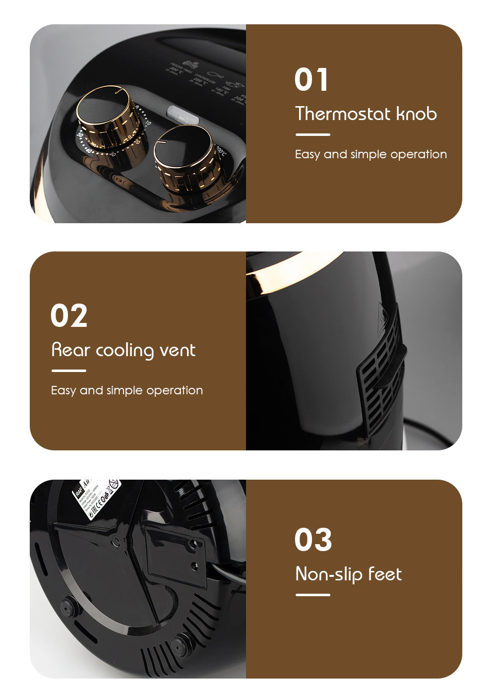 RAF European style air fryer for home use with large capacity Multifunctional Smart French Fries Fully Automatic Fryer 5.8L