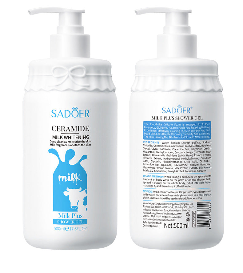 Milk Body Wash SADOER Hydrating, smooth, clean fragrance body wash for cross-border foreign trade wholesale