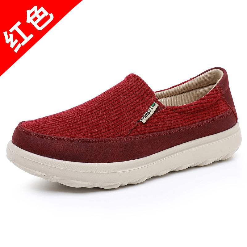 Old North Cloth Shoes Spring and Autumn Canvas Shoes Soft Sole Women's Casual Shoes for Mothers Middle-aged and Elderly Non-slip Breathable Slip-on Shoes