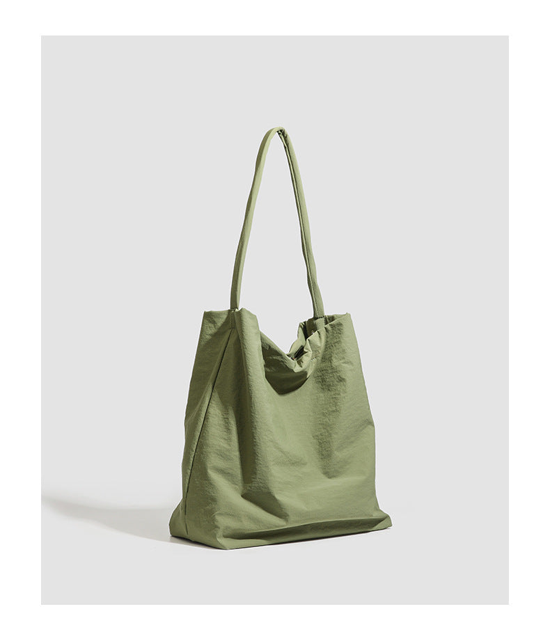 Oxford Cloth Workwear Korean Style Large Capacity Totes Idle Style Solid Color Leisure Class Commuter Shoulder Bag Bags