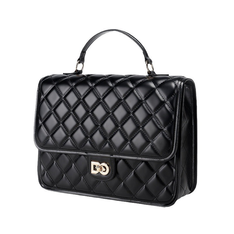 Quilted Pattern Light Luxury Fashion Niche Academy Style2024Versatile Little Chanel Style Quilted Chain Handbag and Backpack for Women