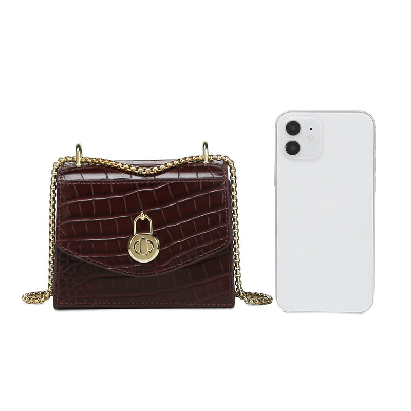 New Trendy Fashion Small Square Bag Retro Chic Single Shoulder Women's Bag Unique Niche Fresh Crossbody Women's Bag