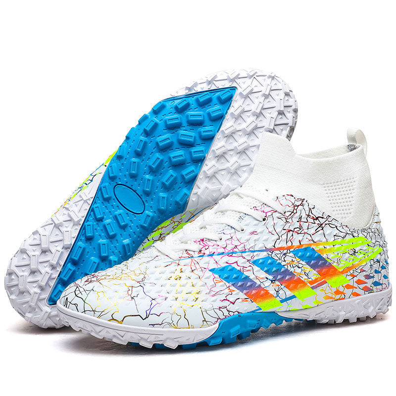 New high-top soccer shoes for men and women AG Spike TF Broken Nail Youth Student Grassland Competition Training Shoes