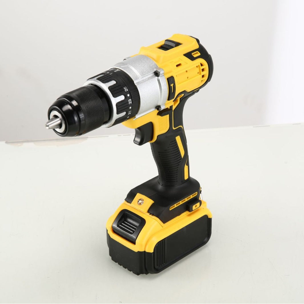 Multifunctional lithium battery tool two-piece set21V Brushless Angle Grinder Rechargeable Electric Impact Hand Drill