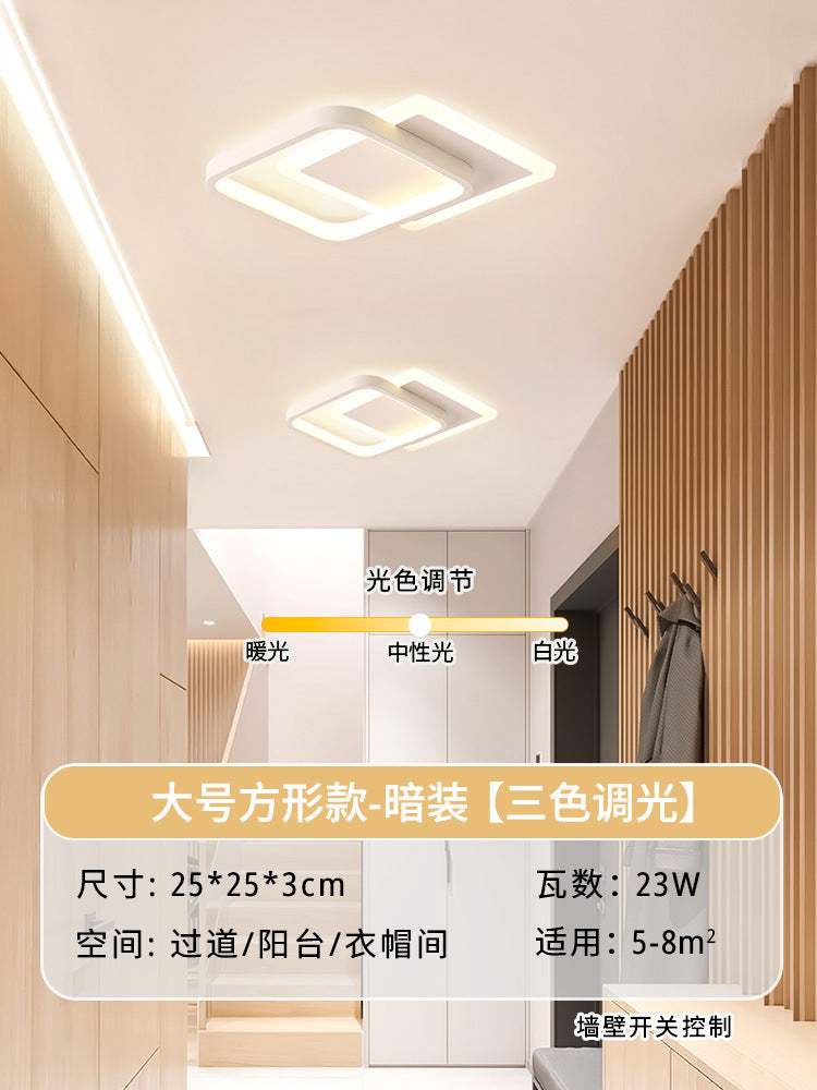 Creative aisle light corridor light, simple and modern led Ceiling Light Square Cloakroom Surface Mounted Recessed Entryway Stair Light