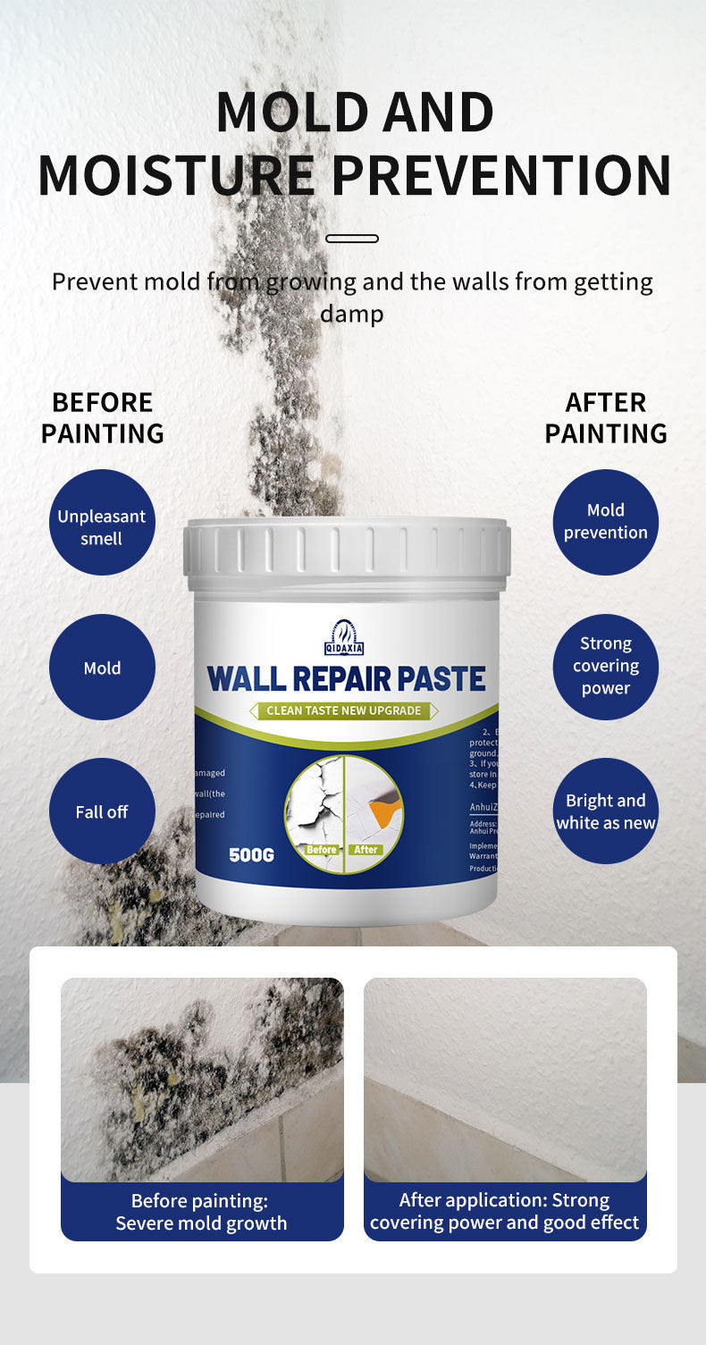 Wall Repair Paste for Repairing Wall Holes and Peeling, Household Putty Paste for Cracks and Nail Holes, White Wall Paste for Wall Repair