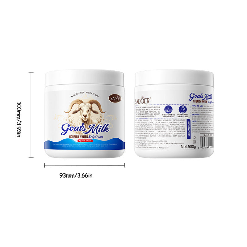 Goat Milk Whitening Body Lotion SADOER Nourishing Autumn and Winter Body Cream Cross-Border Foreign Trade Wholesale